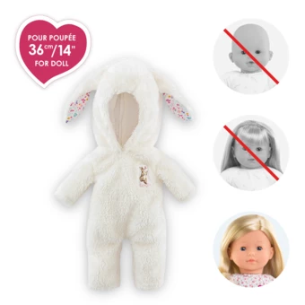Pyjama Lapin Peluche pour poupée ma Corolle