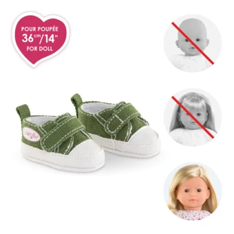 Baskets Kaki pour poupée ma Corolle