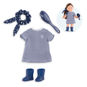 Coffret Robe Rayée et Bottes pour poupée ma Corolle