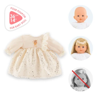 Robe Forêt Enchantée pour poupon 36 cm