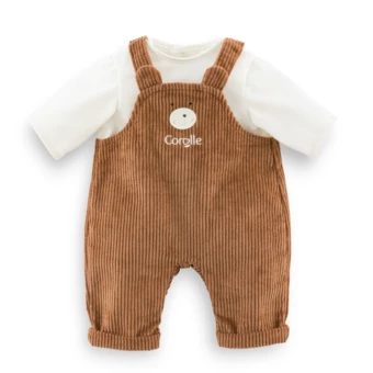 T-Shirt & Salopette Ours Petit Explorateur pour poupon 42 cm