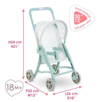 Poussette Étoiles pour poupon 30 cm