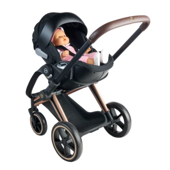 Porte-Poupon Cybex 2 en 1 noir pour poupon 36 et 42 cm
