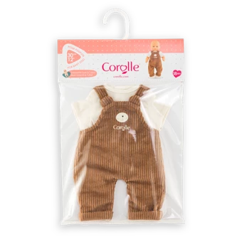 T-Shirt & Salopette Ours Petit Explorateur pour poupon 30 cm