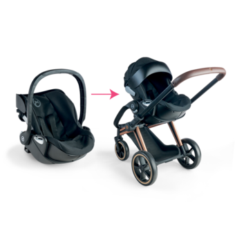 Porte-Poupon Cybex 2 en 1 noir pour poupon 36 et 42 cm