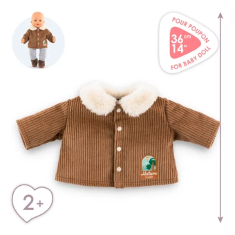 Veste velours Petit Explorateur pour poupon 36 cm