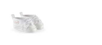 Baskets Blanches pour poupon 36 cm