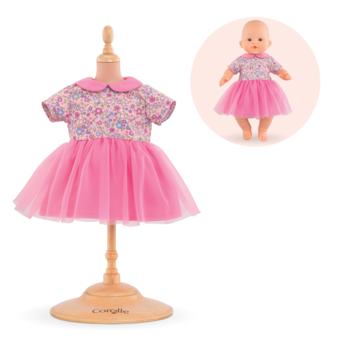 Robe Rose Pays des Rêves pour poupon 36 cm