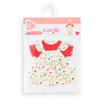 Robe La Fête du Potager pour poupon 30 cm