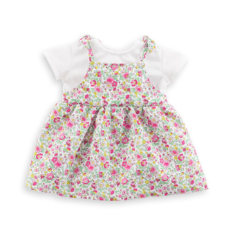 Robe Jardin en Fleurs pour poupon 36cm