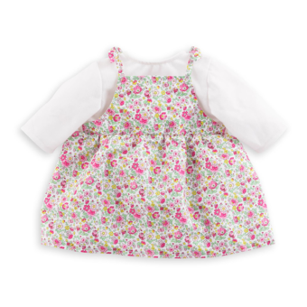 Robe Jardin en Fleurs pour poupon 42cm