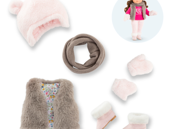 Ensemble De 3 Vêtements Pour Poupée - Tenue Noël Avec Cape Et Bonnet - Accessoires Pour Collectionneurs Ou Décoration De Fête