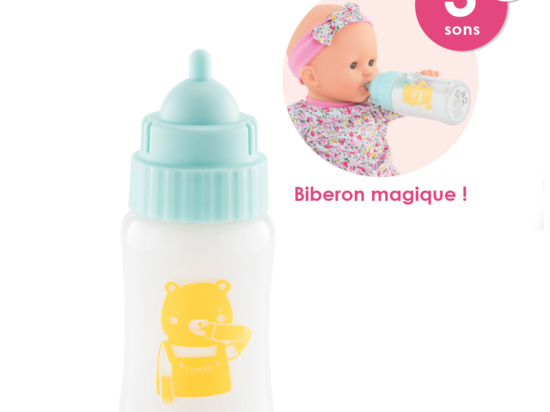 Biberon magique bruité - Petitcollin 800164 - Accessoire pour poupée