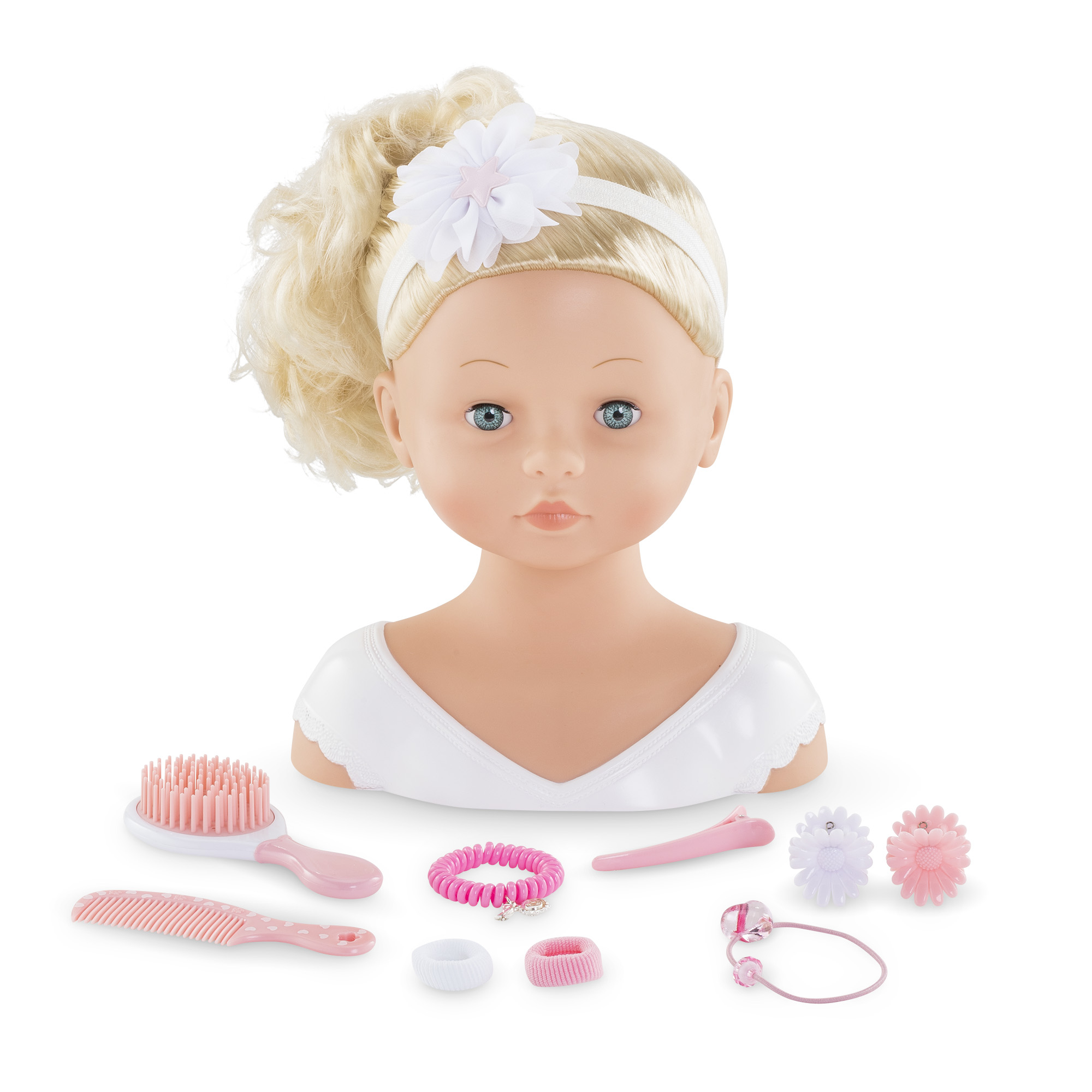 Jouet Tête de Poupée avec Maquillage et Accessoires pour Cheveux. – bébé.mu