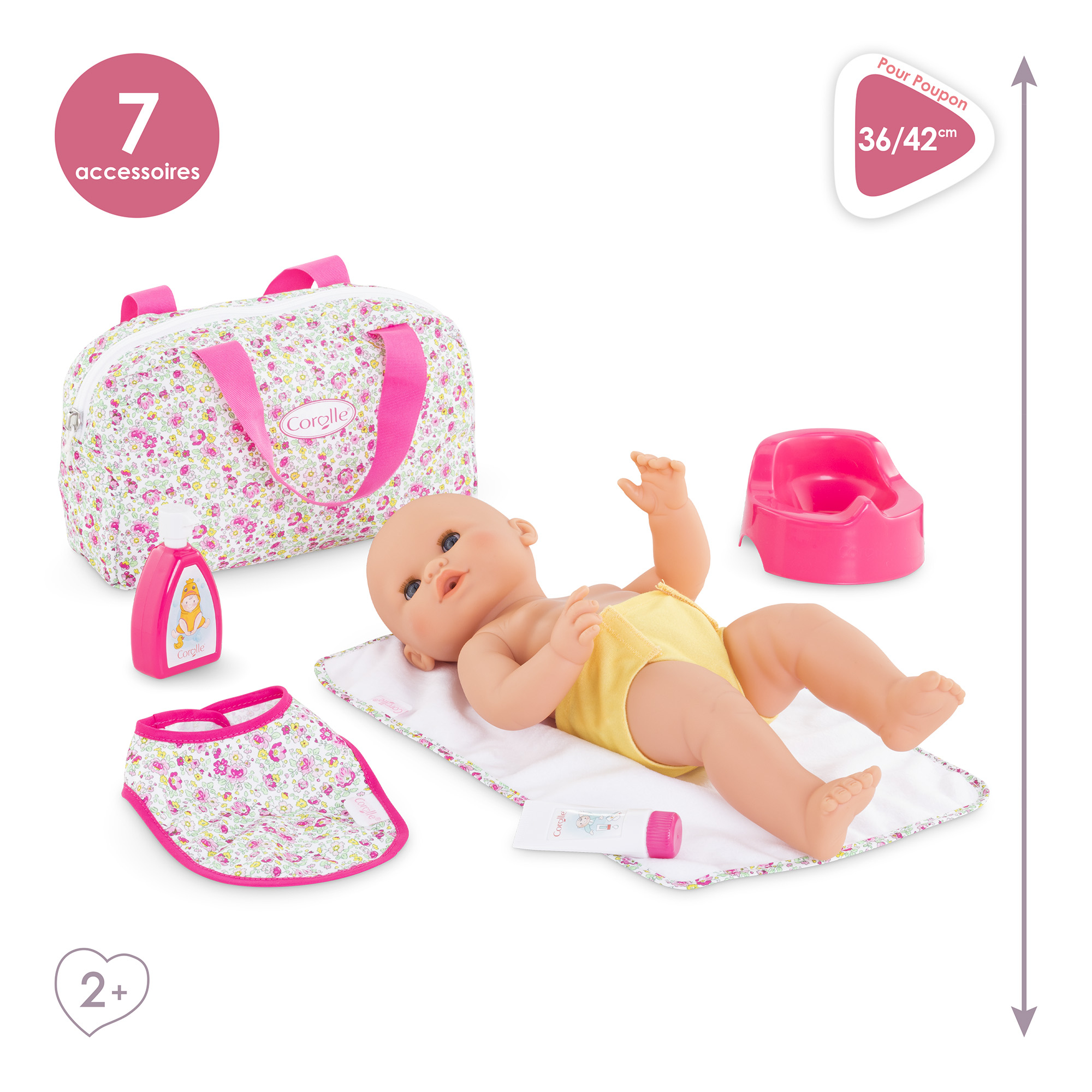 Corolle - mon grand poupon corolle - coffret accessoires a langer pour bébé  36 /42 cm - La Poste