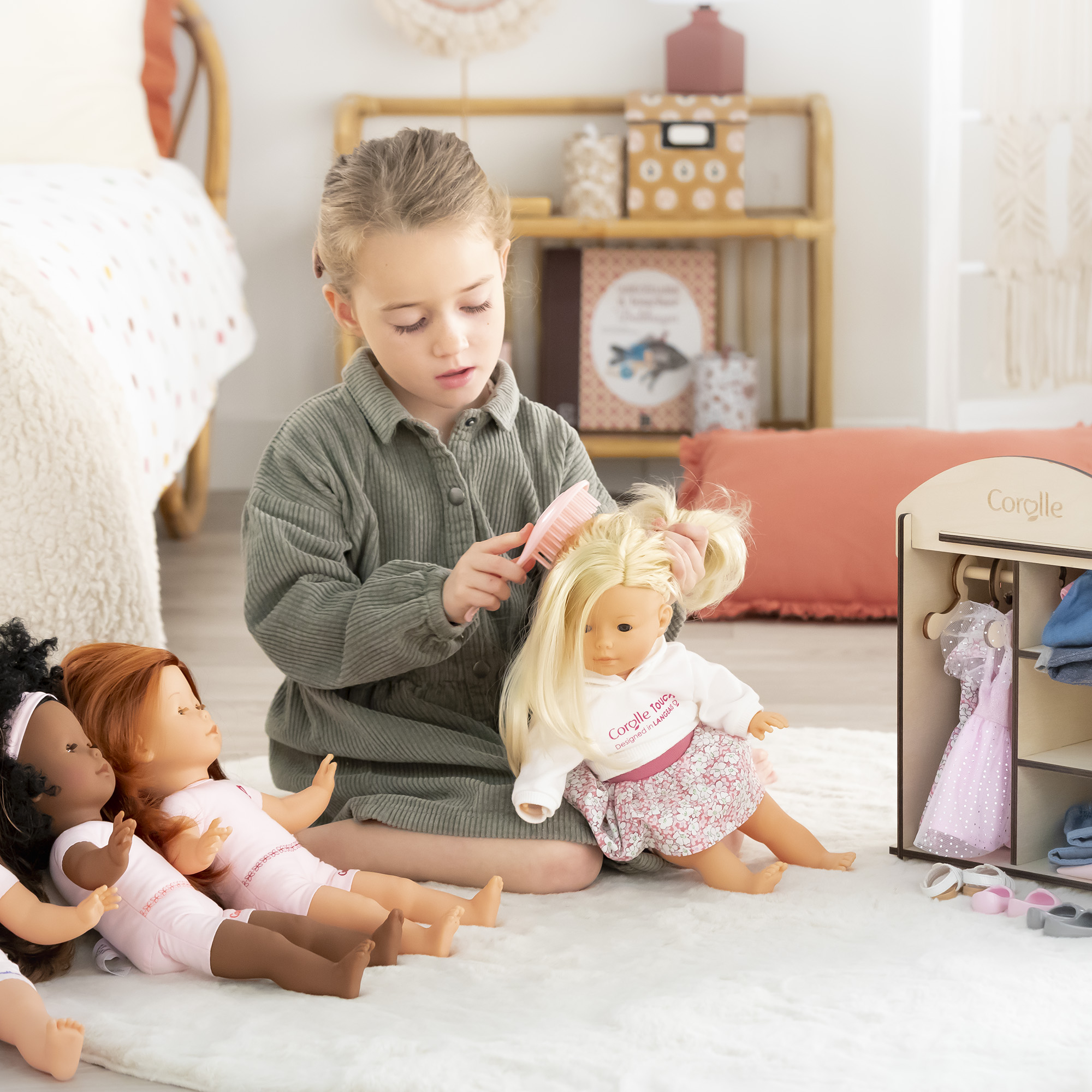 Poupée corps mou avec cheveux 30cm fille Top crèches