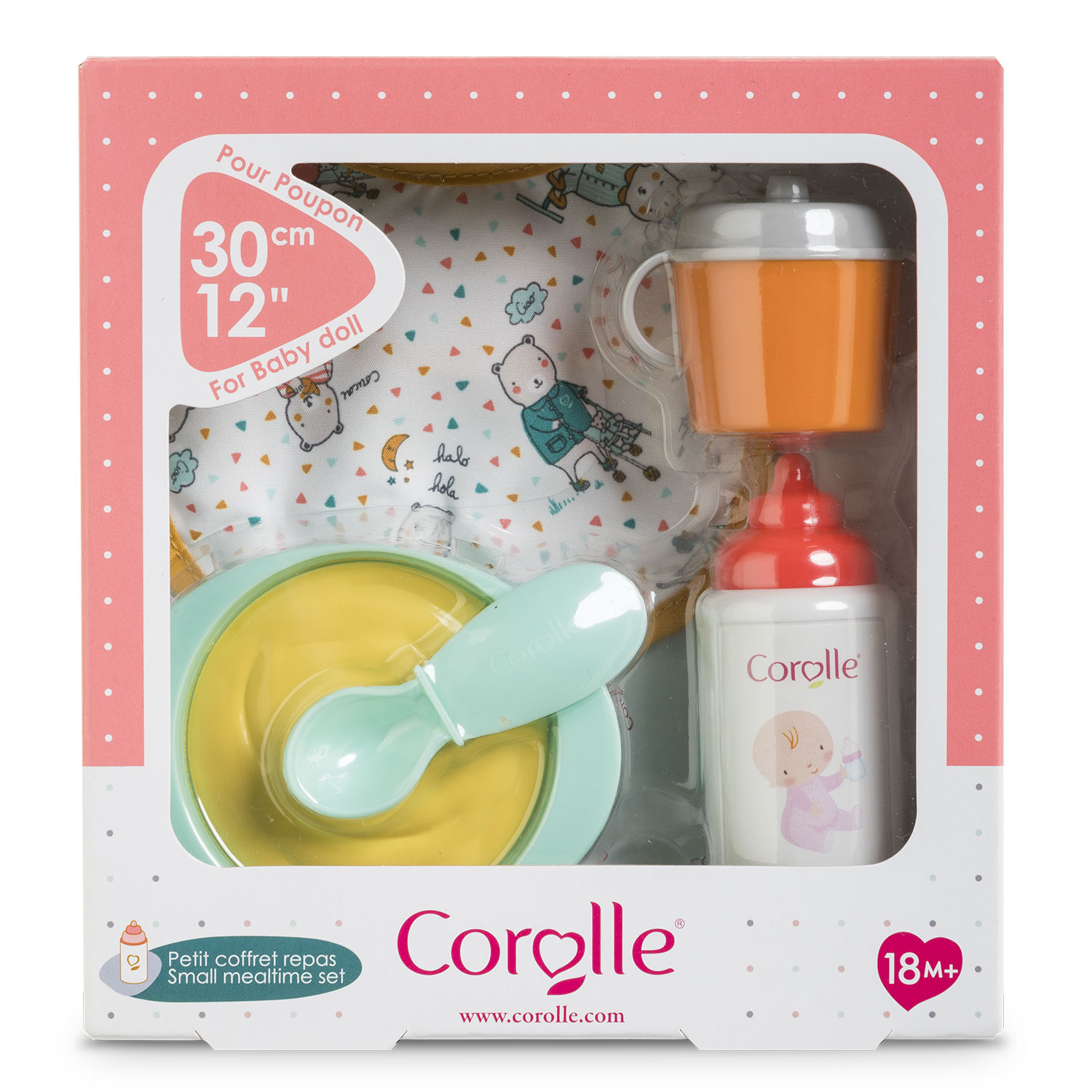 COROLLE - Coffret Petit Déjeuner - 9 accessoires repas - pour poupon 36 et  42 cm - des 2 ans - Zoma