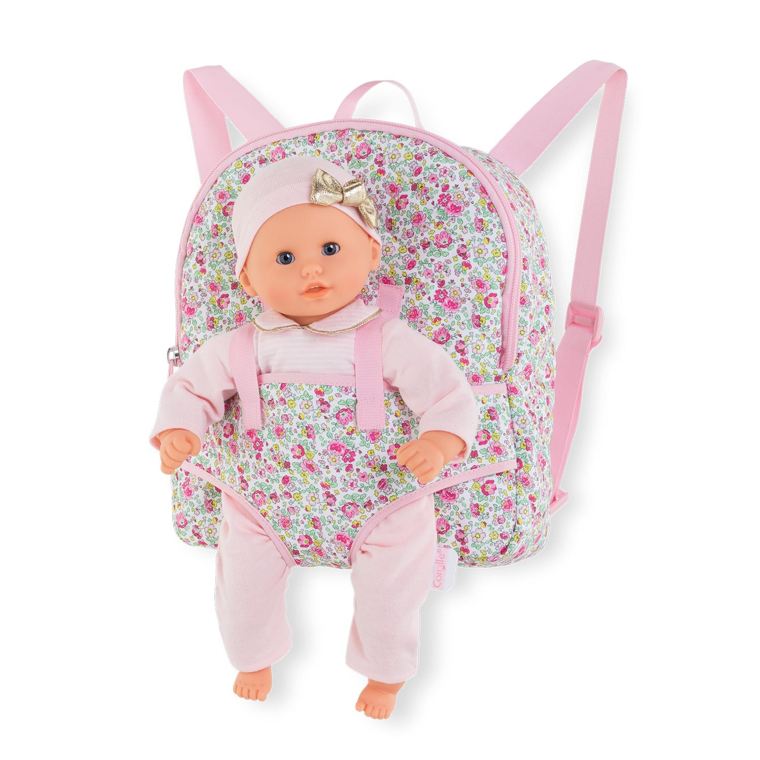Sac a Dos porte poupon Fleuri pour poupon 30 cm Corolle