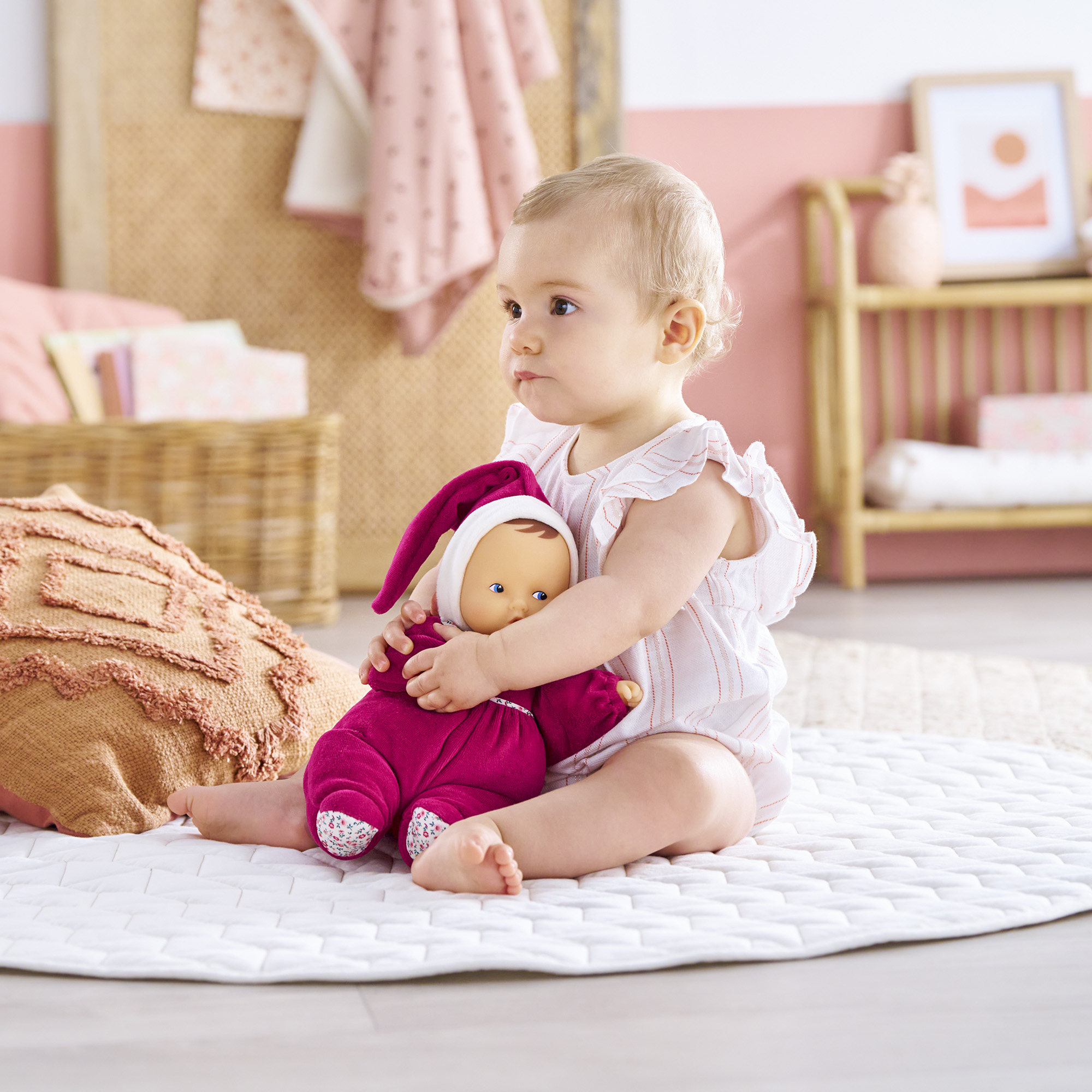 Doudou Babipouce Rose Grenadine