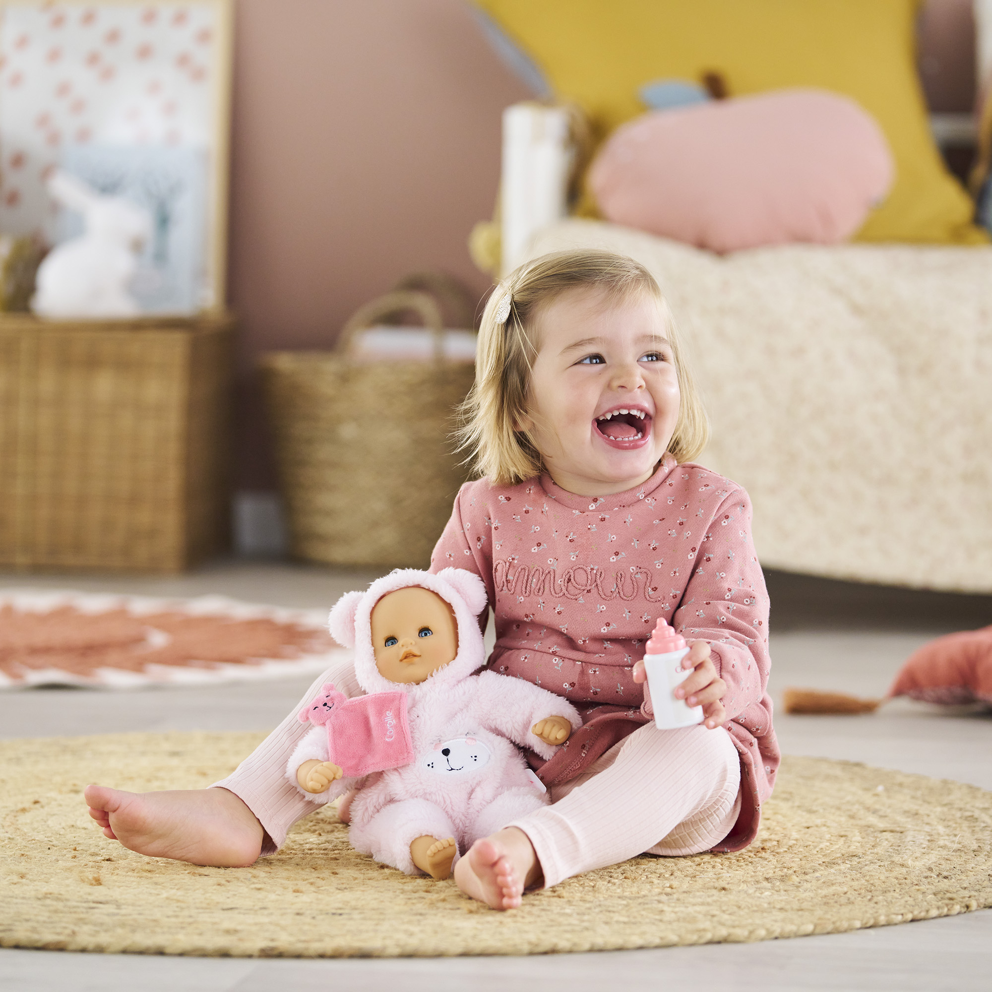 Poupon Bébé Calin Ourson d'Amour