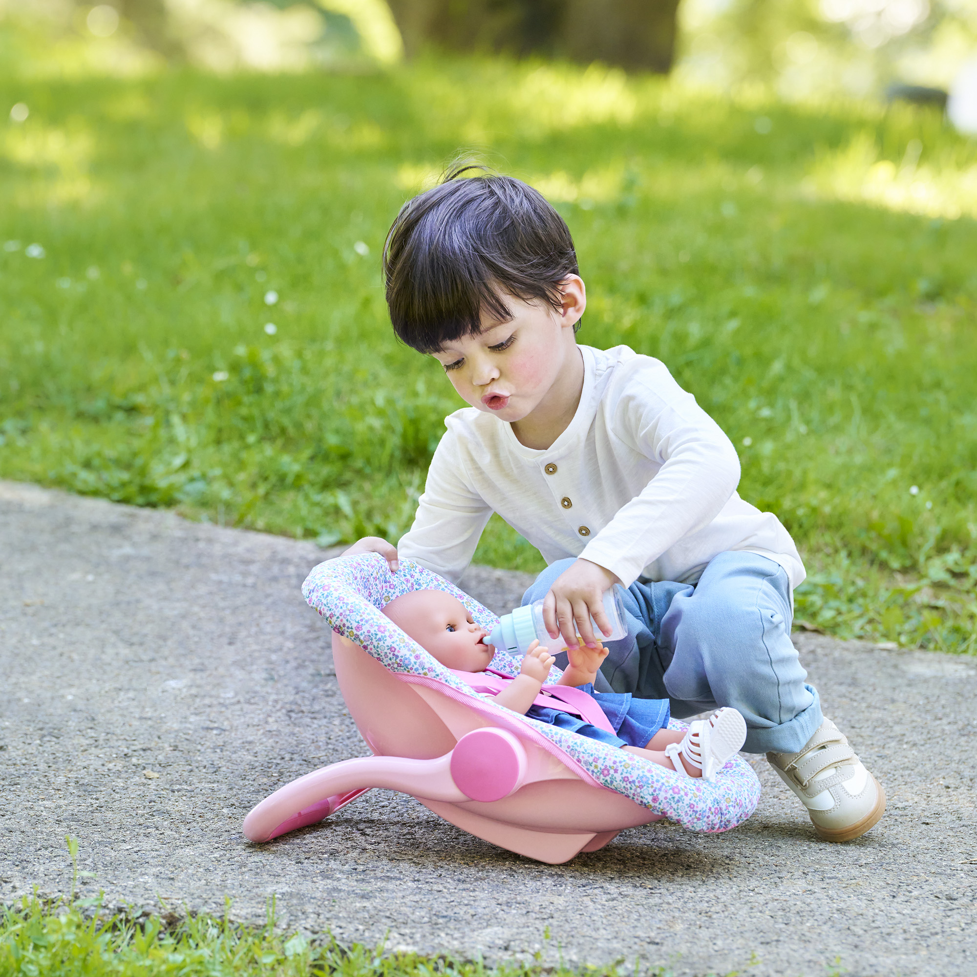 Porte-poupon floral pour poupon de 36 et 42 cm