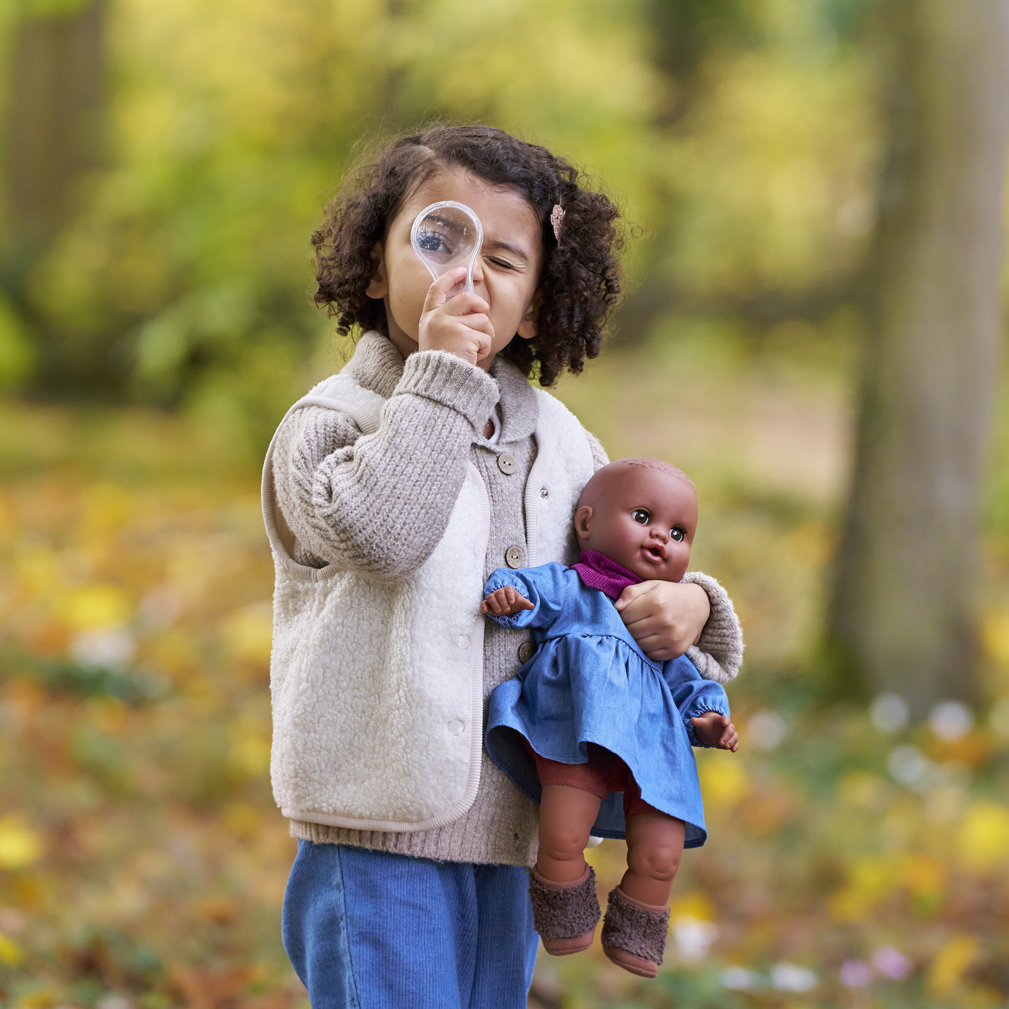 Robe à Manches Longues et Foulard pour poupon 36 cm