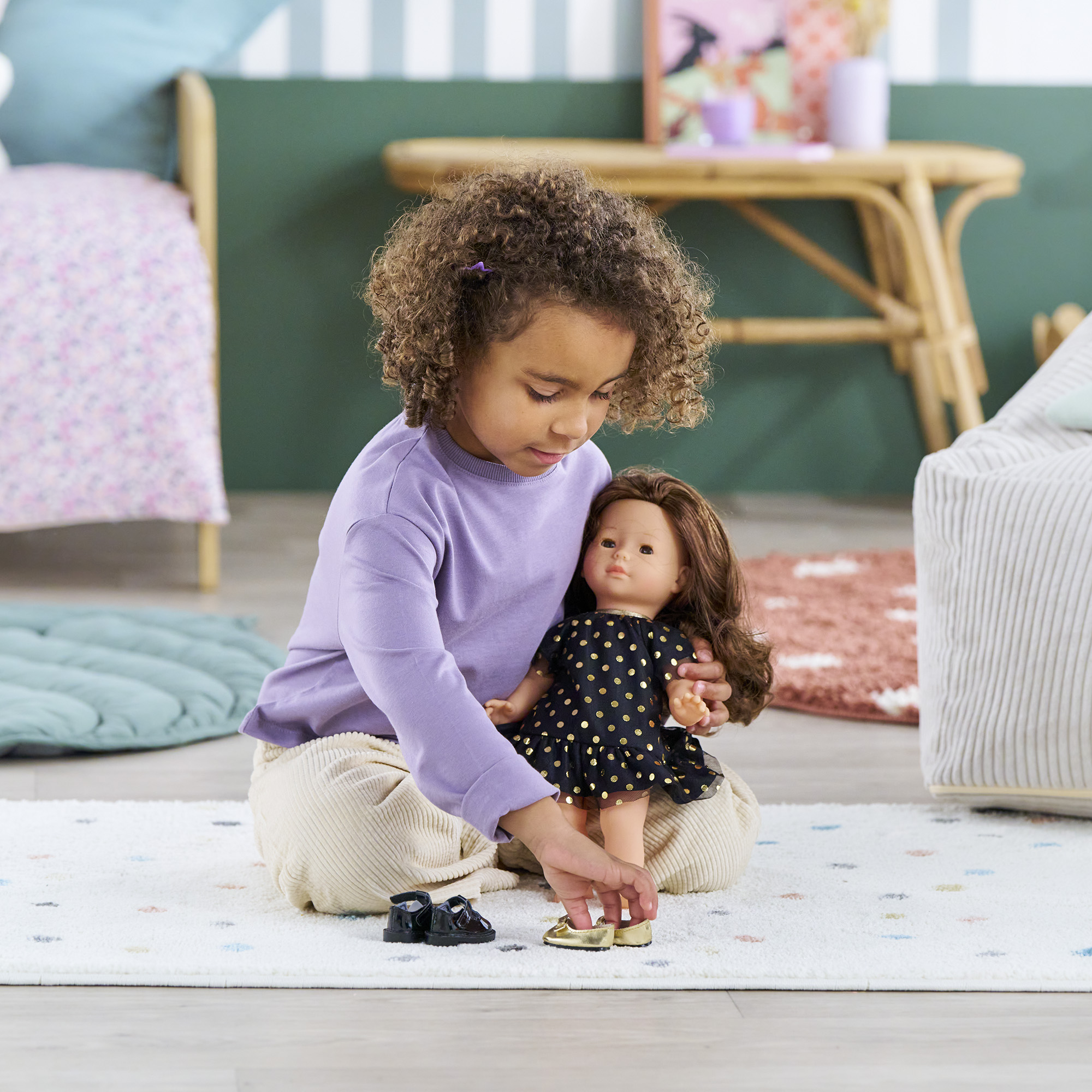 Ballerines Dorées pour poupée ma Corolle
